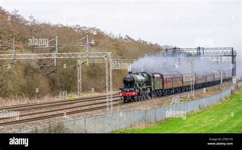 Steam train travelling through Staffordshire England UK Stock Photo - Alamy