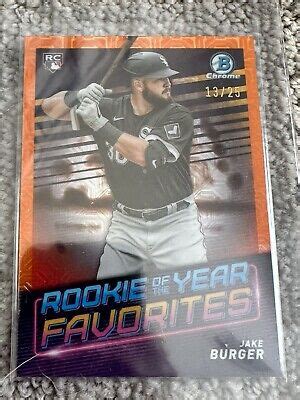 2022 Bowman Chrome Mega ROY Favorites Orange Refractor ROYF 6 Jake