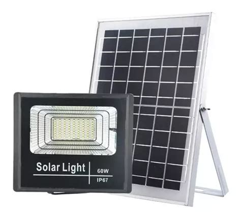 Reflector Led Solar 60w Uso Exterior Control Remoto Envío gratis