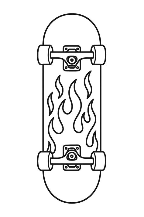 Skate Para Desenhar - Desenhos de Skate para colorir e imprimir