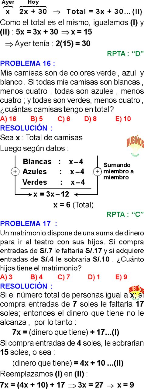 Planteo De Ecuaciones Ejercicios Resueltos Pdf Artofit