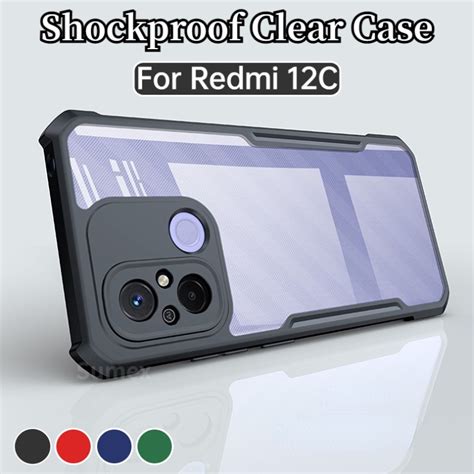 Clear Transparent Acrylic Shockproof Casing For Xiaomi Redmi C