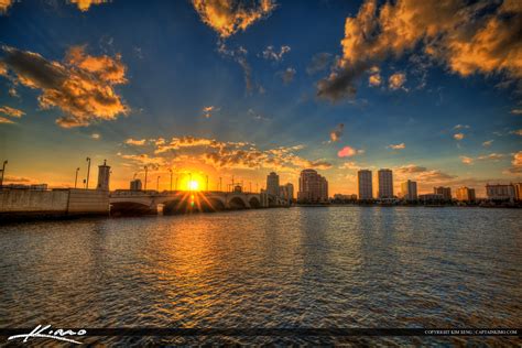 West Palm Beach Skyline City Sunset