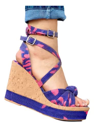 Sandalias Taco Chino Plataforma Mujer Doble Hebilla Eloisa