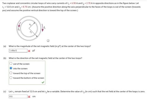 Solved Two Coplanar And Concentric Circular Loops Of Wire Chegg