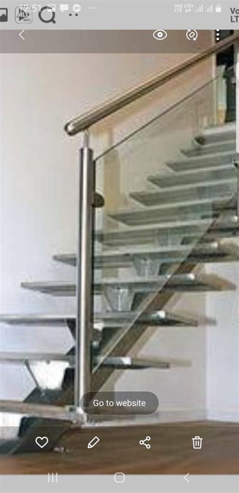 Stairs Silver Stainless Steel Balcony Railings With And Without Glass