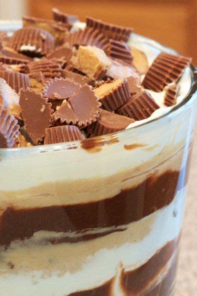 Peanut Butter Brownie Trifle Trifle Recipe Desserts Peanut Butter