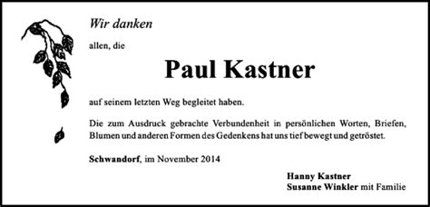 Traueranzeigen Von Paul Kastner Mittelbayerische Trauer