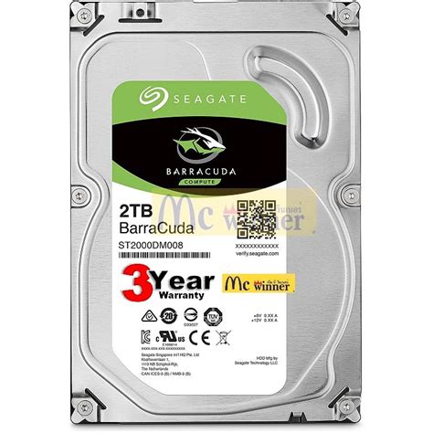 2tb Hdd ฮาร์ดดิสก์ Seagate Barracuda 7200rpm Sata3 St2000dm008 สินค้ารับประกัน 3 ปี