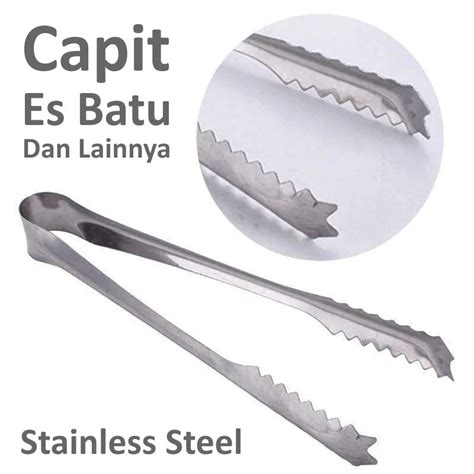 Jual Penjepit Capitan Es Batu Stainless Cm Shopee Indonesia