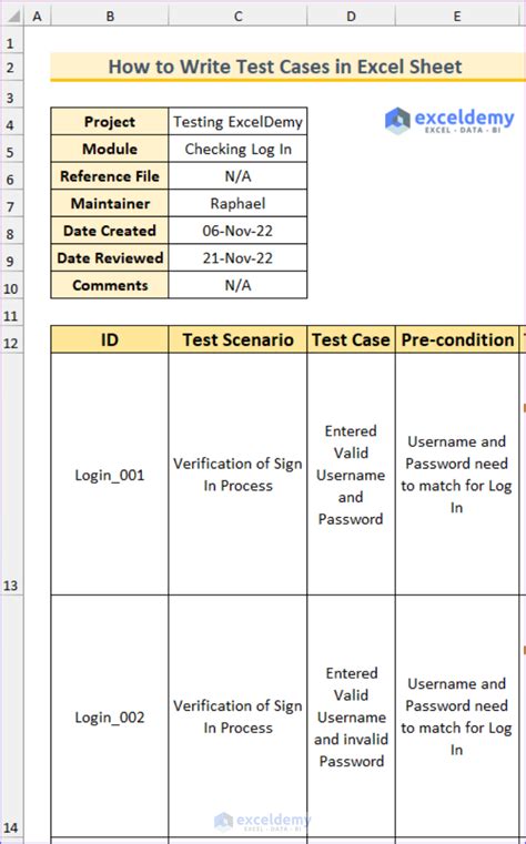 How To Write Test Cases In Excel Sheet With Easy Steps