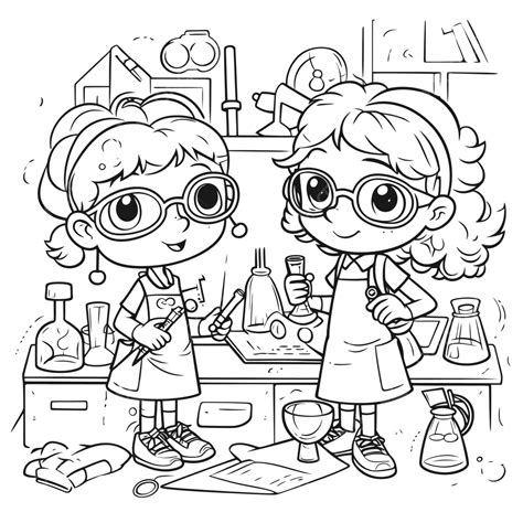Dibujos Para Colorear De Ciencias Para La Escuela Secundaria