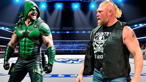 Full Match Brock Lesnar Vs Green Arrow Iron Man Match 2024 WWE