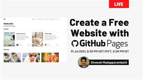 How To Create A Free Website With Github Pages Techbeatly Youtube
