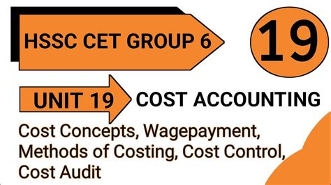 HSSC CET MAINS GROUP 6 COMMERCE COST ACCOUNTING YouTube