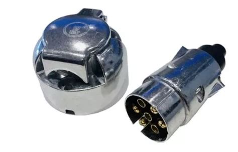 Ficha Conector Trailer Acoplado Aluminio Vias Macho Hembra Mebuscar