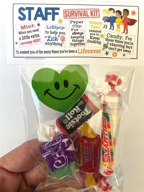 Staff Survival Kit Sweet Thoughts Goody Bag Work Office Friends Co