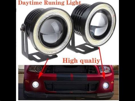 Unboxing Review Car Angel Eyes Fog Light Projector Lens White Ring