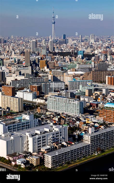 Japan, Honshu, Tokyo, Toyosu Area Skyline and Skytree Tower, 30076529 Stock Photo - Alamy