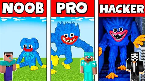 HUGGY WUGGY POPPY PLAYTIME HOUSE BUILD CHALLENGE NOOB Vs PRO Vs