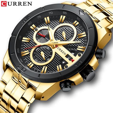 Rel Gio Masculino Curren Original De Luxo Todo Funcional Pulseira