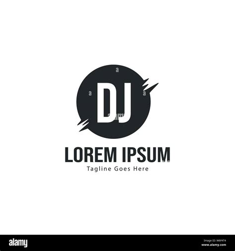 Dj Letter Logo Design Creative Modern Dj Letters Icon Illustration