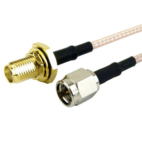 Sma Male Plug To Sma Female Jack Bulkhead Cable Rg 316 Coax Up To 3 Ghz 135 Vswr