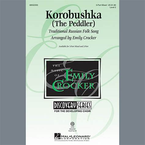 Korobushka Arr Emily Crocker Partitions Russian Folk Song Choeur