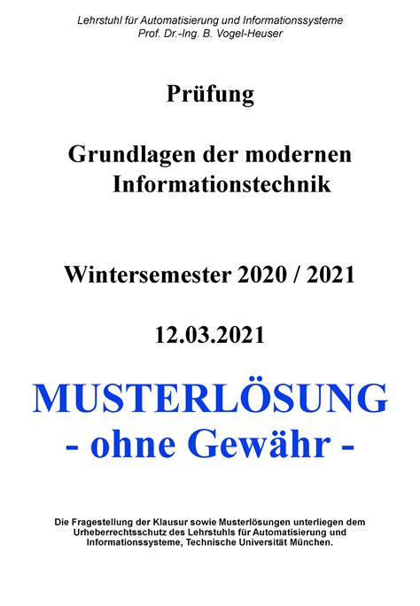 Pr Fung Informationstechnik Ws Mit Musterl Sung Pr Fung