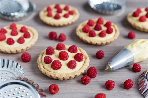 Raspberry Custard Tarts Electric Blue Food