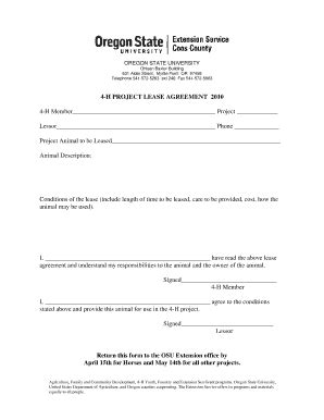 Fillable Online Extension Oregonstate Lease Form Pub Extension