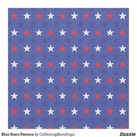 Blue Stars Pattern Fabric