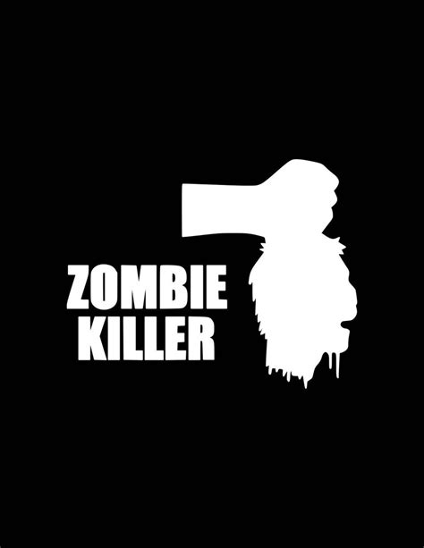 Zombie Killer Decal Zombie Car Decal Zombies Stickers Car Etsy