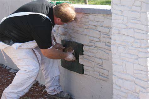 Imprinting A Dry Stone Effect Using Wallcrete Stone Effect Render