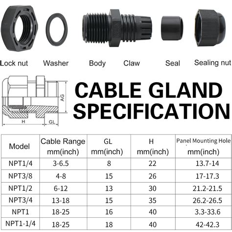 Nylon Waterproof NPT Cable Glands Electrical Conduit 43 OFF