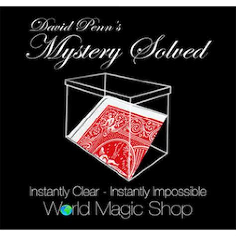 Mystery Solved By David Penn Card To Box Sic Verlag Und Sicond Hand