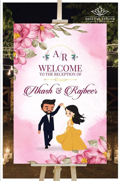 Indian Couple Reception Signs Indian Reception Decor Signs Reception