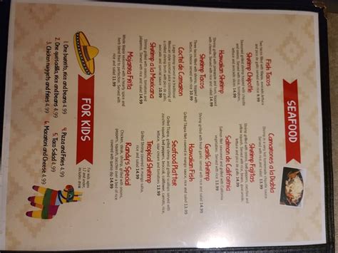 Menu at La Finca restaurant, Spencer, Ripley Rd