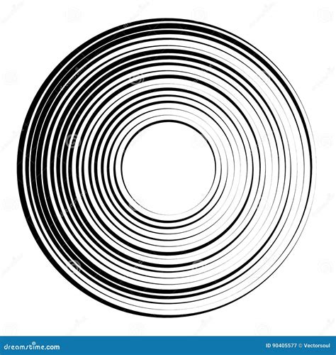 Elemento Geometrico Dei Cerchi Concentrici Parte Radiale Irradiante