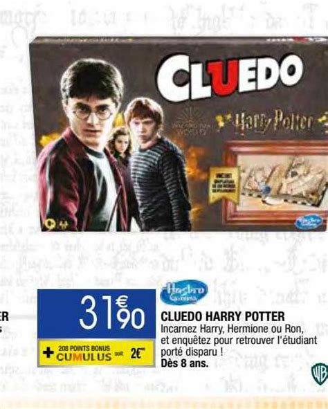 Offre Cluedo Harry Potter Hasbro Gaming Chez Migros France