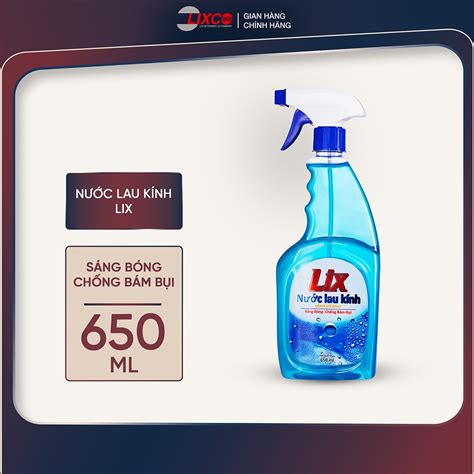 Nước lau kính Lix 650ml sạch cặn bám lâu ngày, kính trong sáng bóng ...