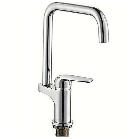 Rubinetto Cucina Per Lavabo Monoforo Oro Lucido Miscelatore Canna Alta