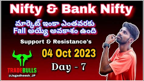 Nifty Bank Nifty Support Resistance Levels For Tomorrow 4th Oct