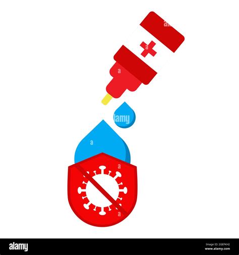 World Polio Day Icon Vaccine With Virus And Shield Icon Design Stock