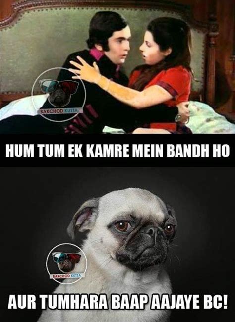 Hum Tum ek kamre me band ho... Bakchod Kutta - Cool Jokes For U