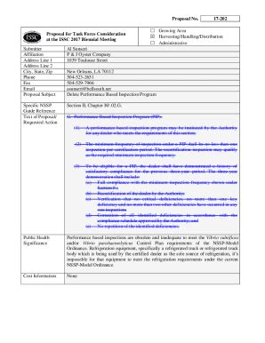 Fillable Online Proposal No Proposal For Task Force