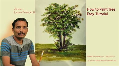 How to Paint Tree Easy Tutorial Basic Acrylic Painting Tutorial | Easy tutorial, Painting ...