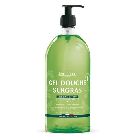 BeauTerra Gel Douche Surgras Verveine 1L Totum Pharmaciens