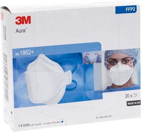 Masque respiratoire Aura 3M FFP2 Standard 1 pièce 1862 Masque de