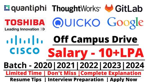 Off Campus Drive Batch No Criteria